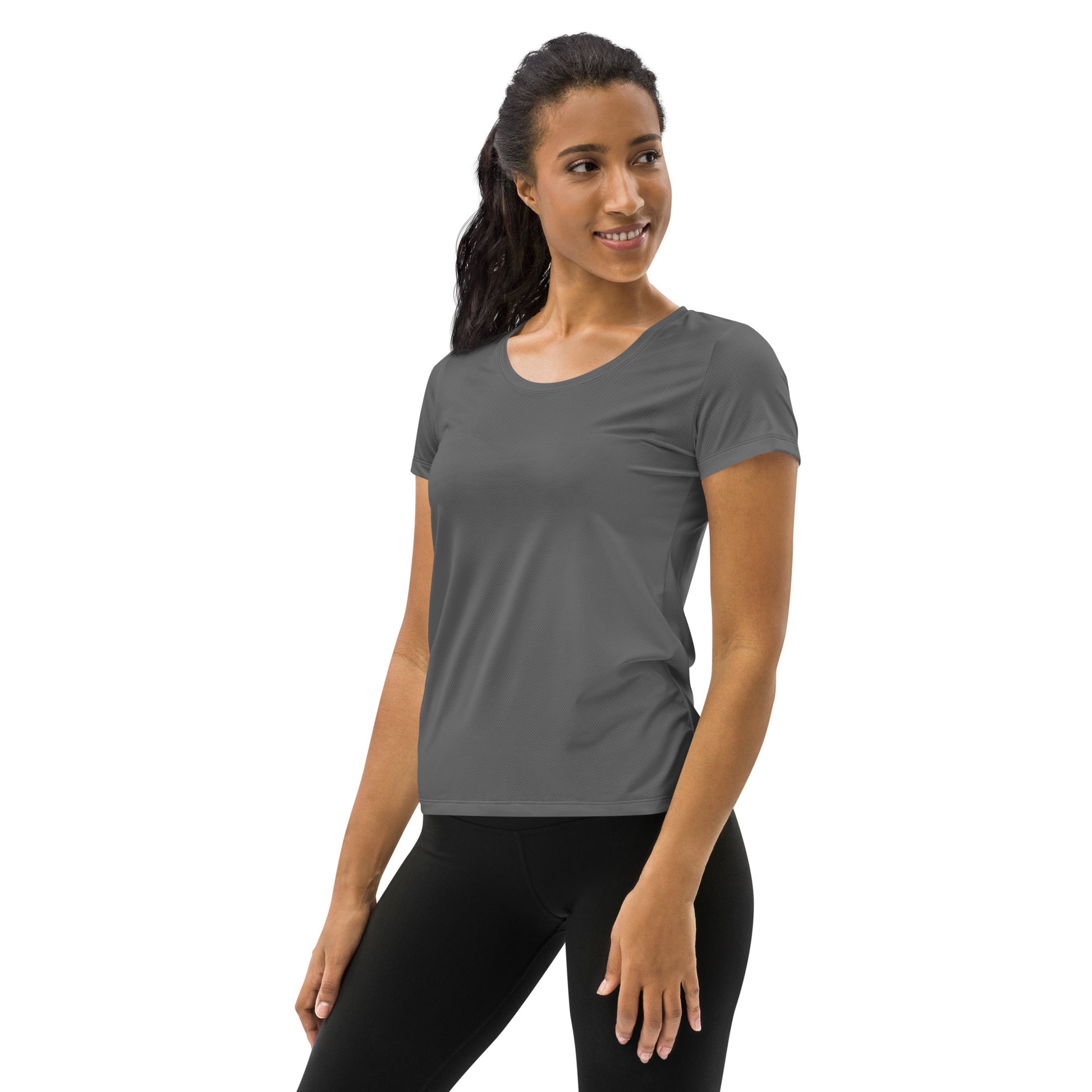 Humble sportswear women's sports mesh t-shirt grey color match 