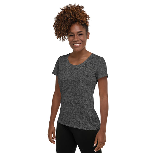 Humble Sportswear women's sports mesh t-shirt grey all-over print 