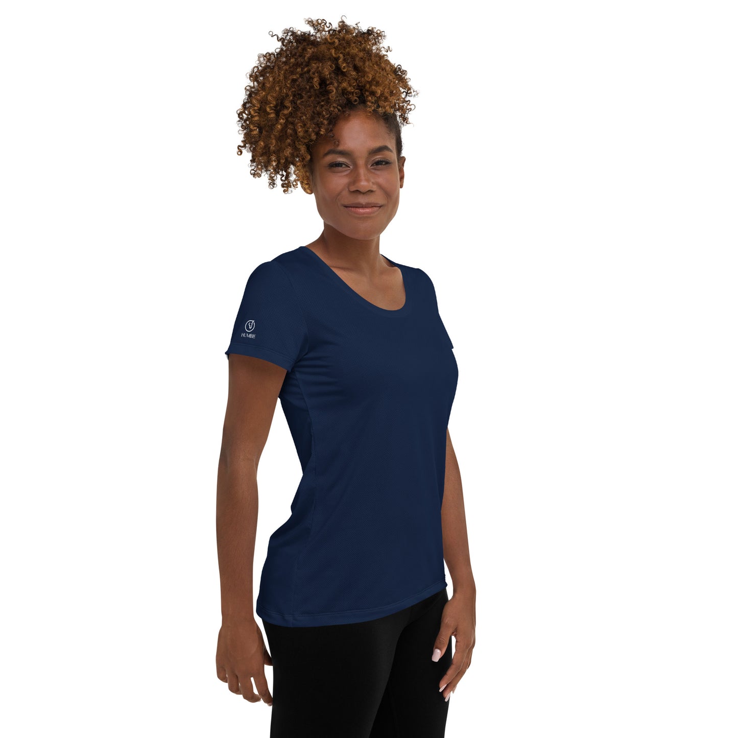 Humble Sportswear women's sports mesh t-shirt navy color match