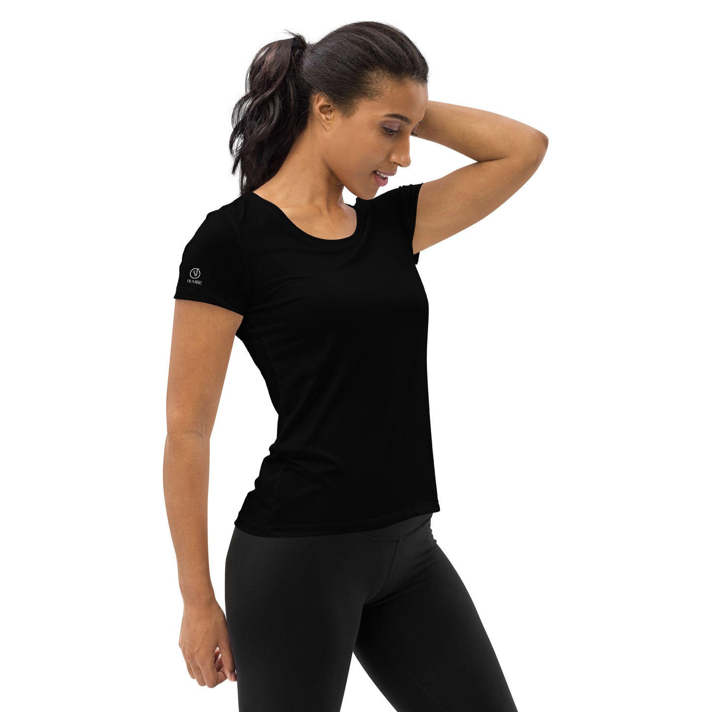 Humble Sportswear women's sports mesh t-shirt black color match