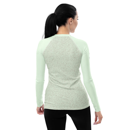 Humble Sportswear women’s long sleeve green all over print rash guard