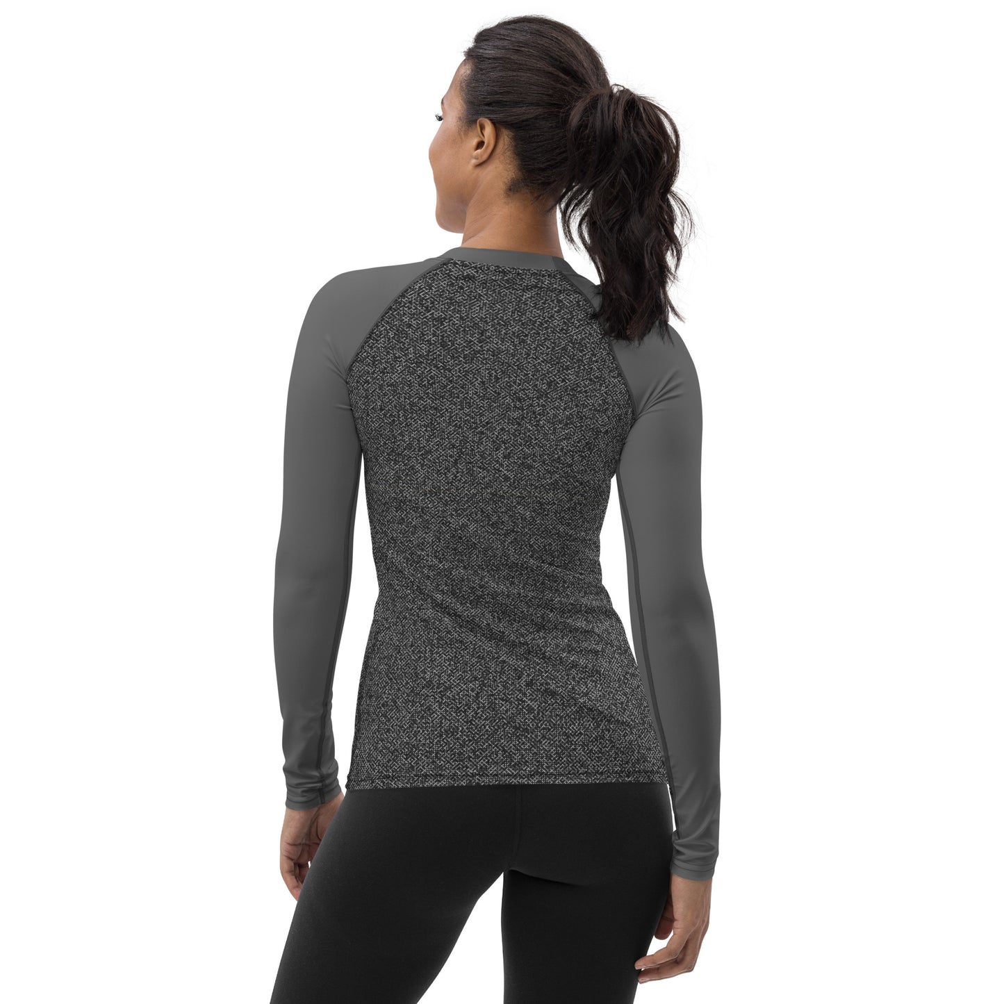 Humble Sportswear women’s long sleeve color match grey compression rash guard