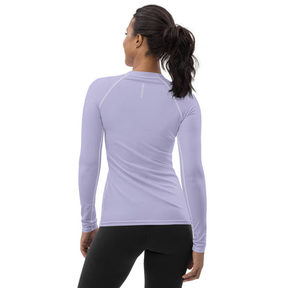 Humble Sportswear women’s long sleeve color match purple compression rash guard