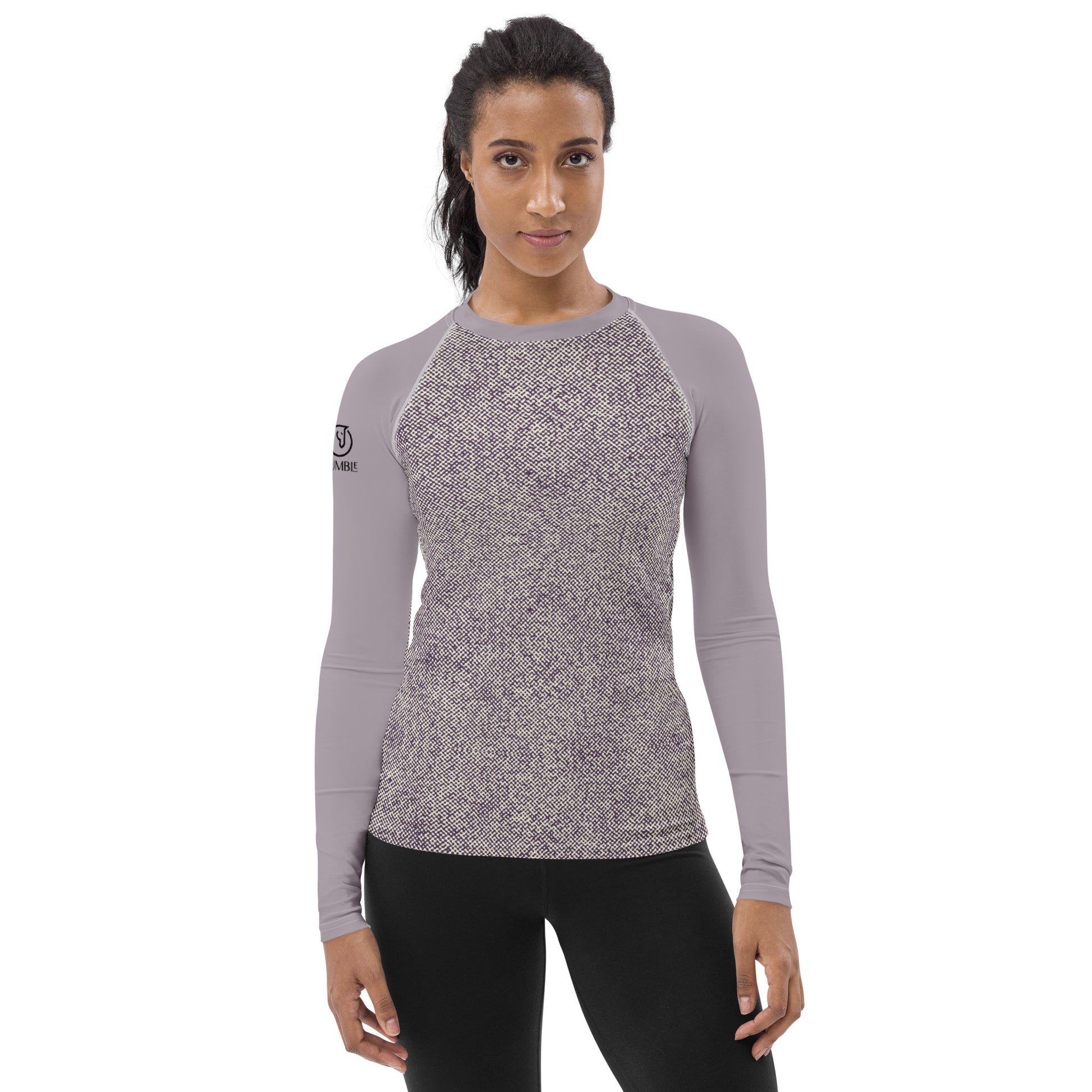 Humble Sportswear women’s long sleeve compression rash guard color match purple