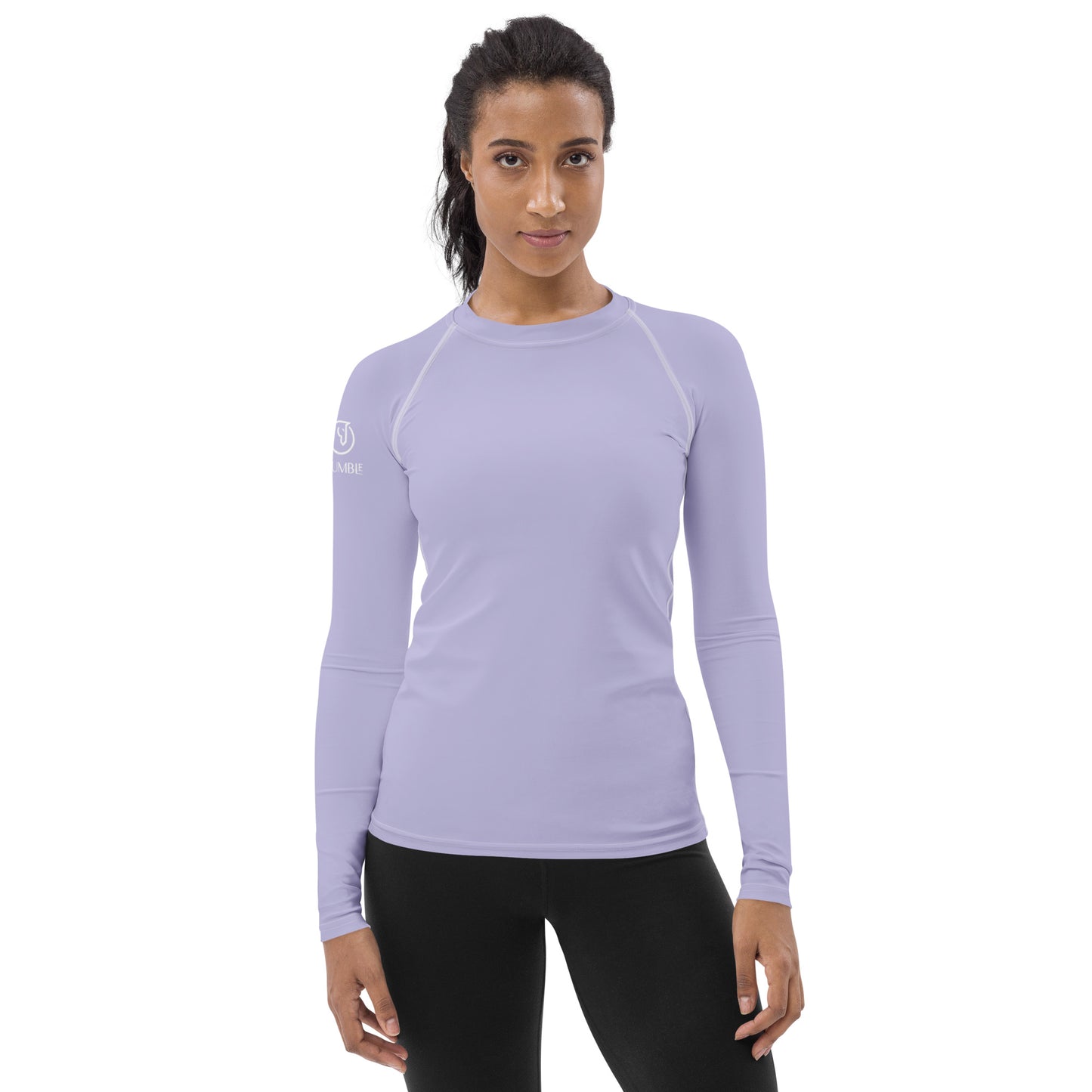 Humble Sportswear women’s long sleeve color match purple compression rash guard