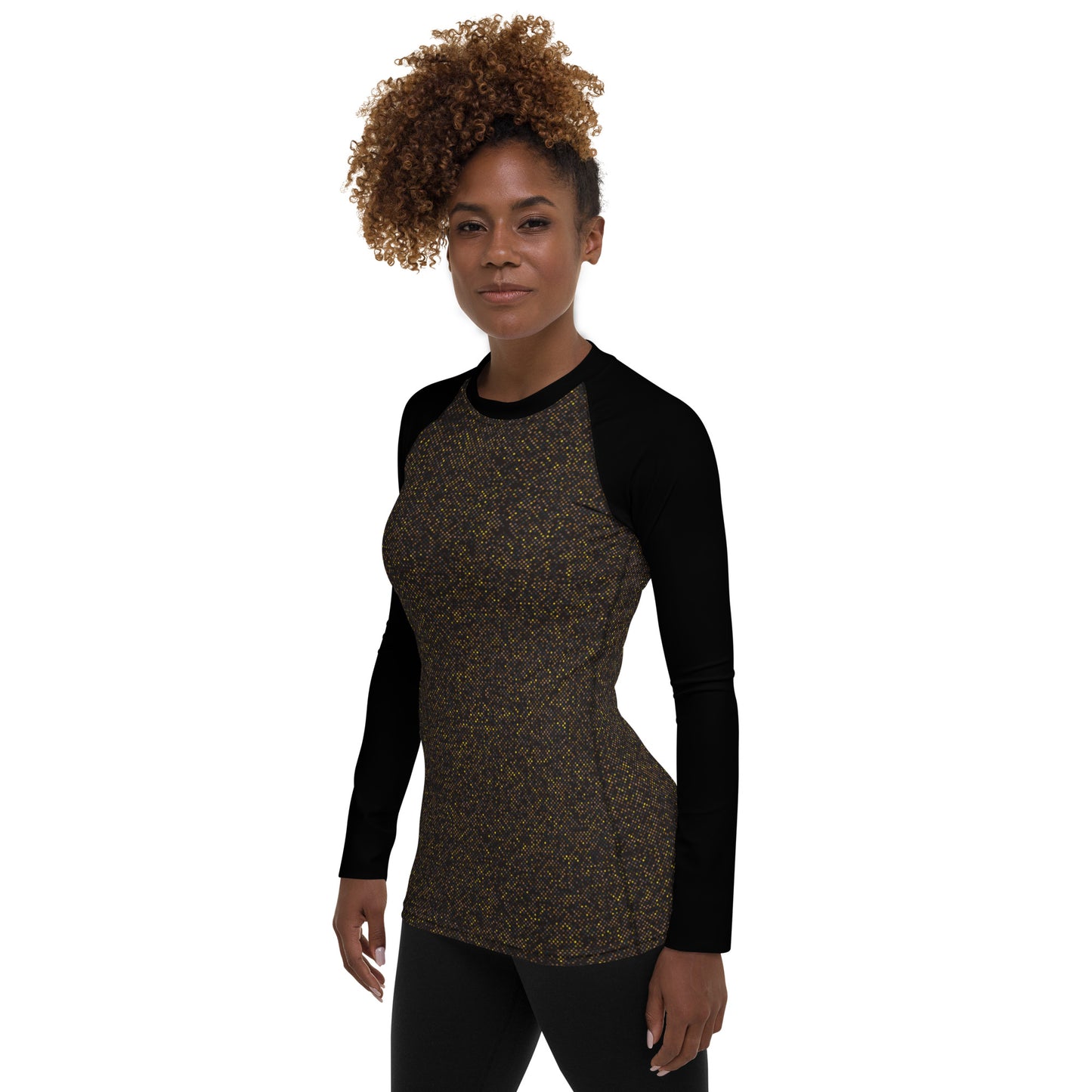 Humble Sportswear women's long sleeve compression rash guard polka dot print