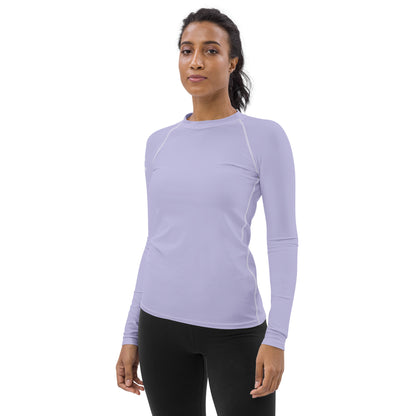 Humble Sportswear women’s long sleeve color match purple compression rash guard