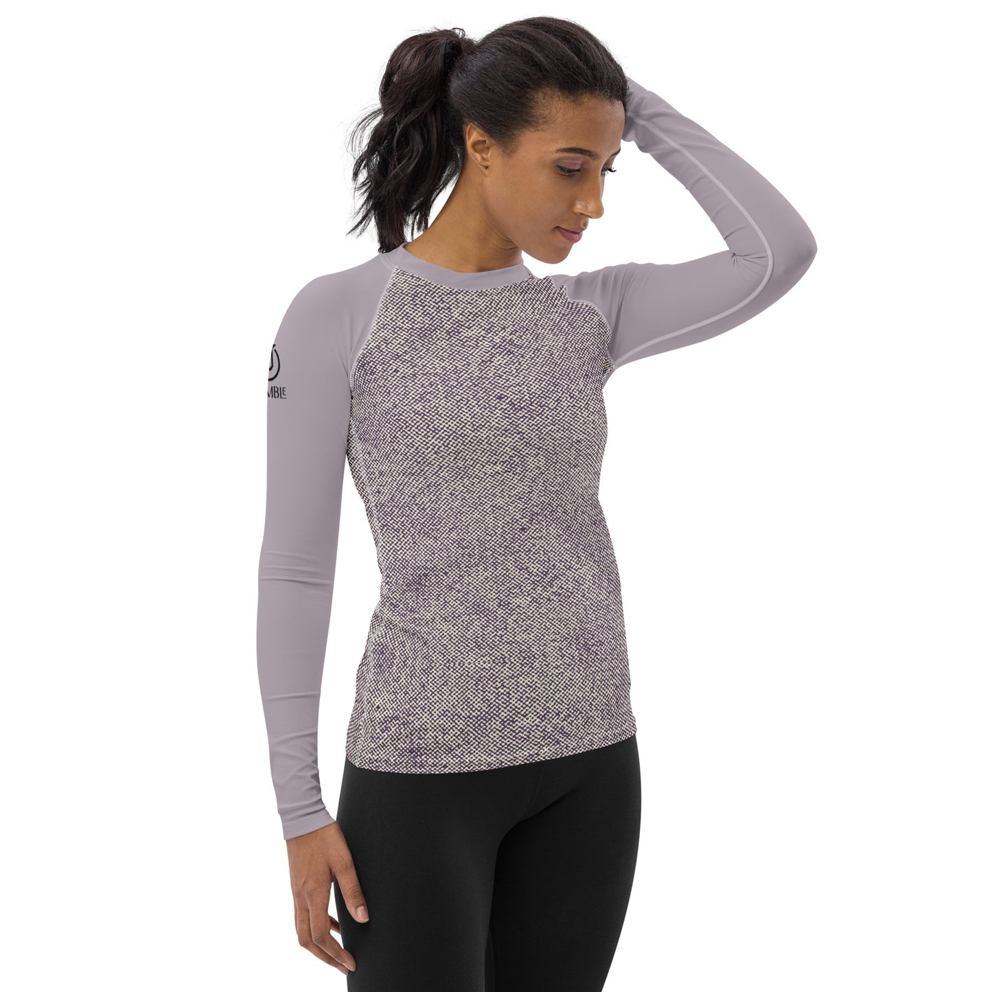 Humble Sportswear women’s long sleeve compression rash guard color match purple