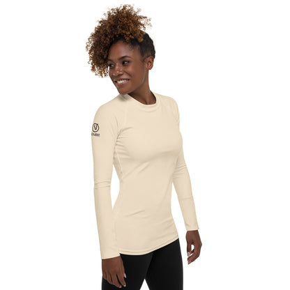 Humble Sportswear women’s long sleeve buff yellow compression sports rash guard 