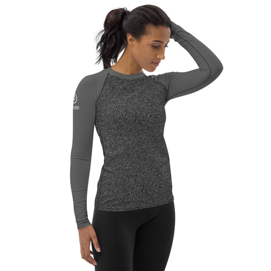 Humble Sportswear women’s long sleeve color match grey compression rash guard