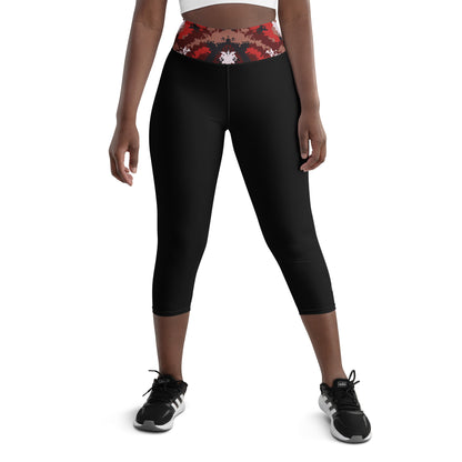 Humble Sportswear women's black high waist capri leggings