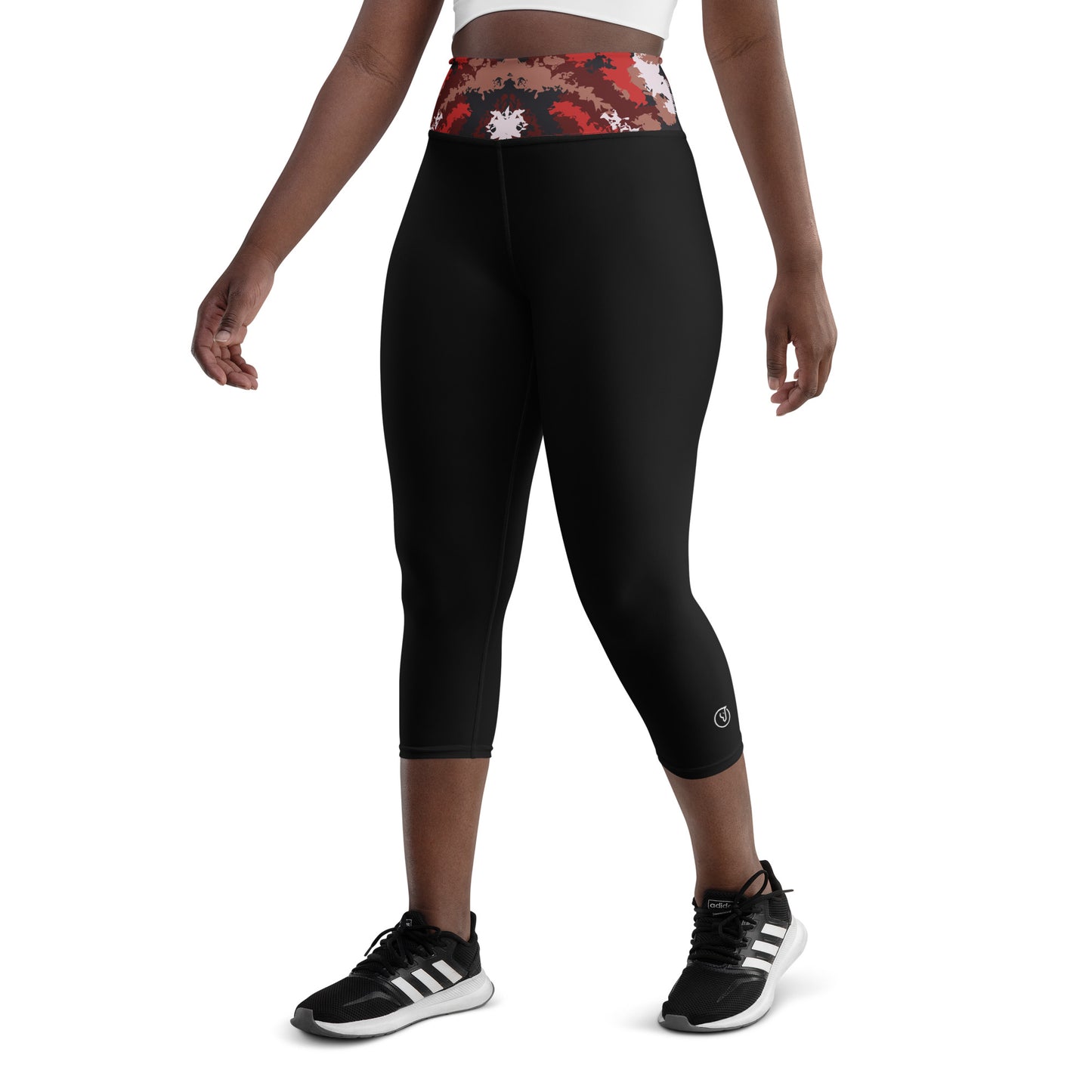 Humble Sportswear women's black high waist capri leggings