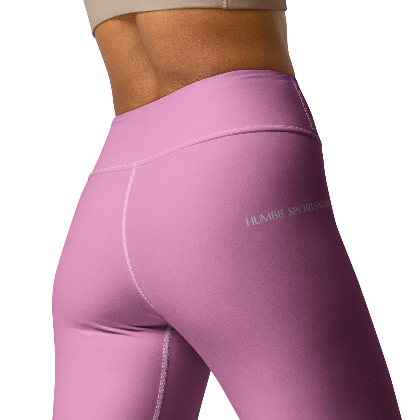 Humble Sportswear women’s pink color match high waist workout leggings long