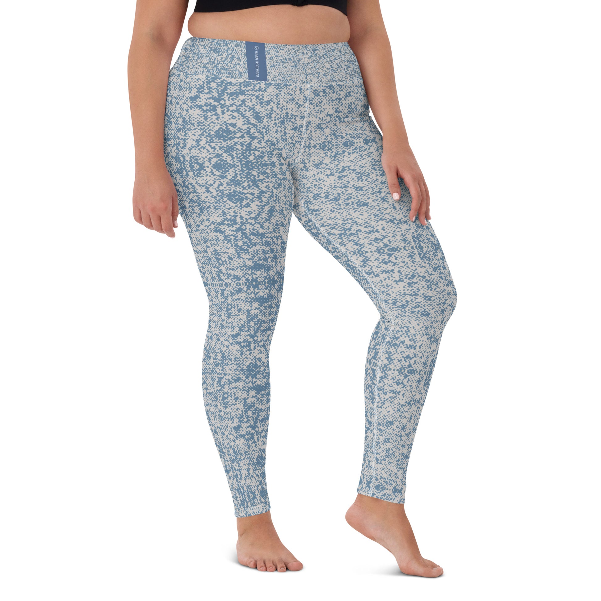 Humble Sportswear women’s high waist all over print long yoga leggings blue