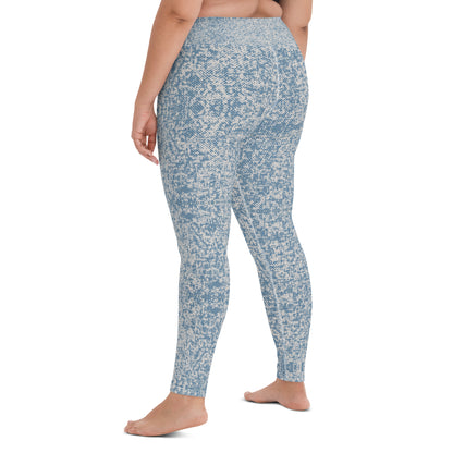 Humble Sportswear women’s high waist all over print long yoga leggings blue