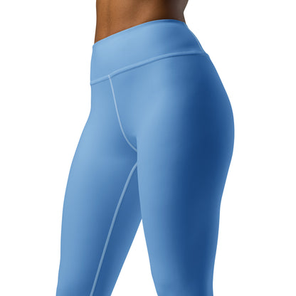 Humble Sportswear women’s light blue color match high waisted long activewear leggings