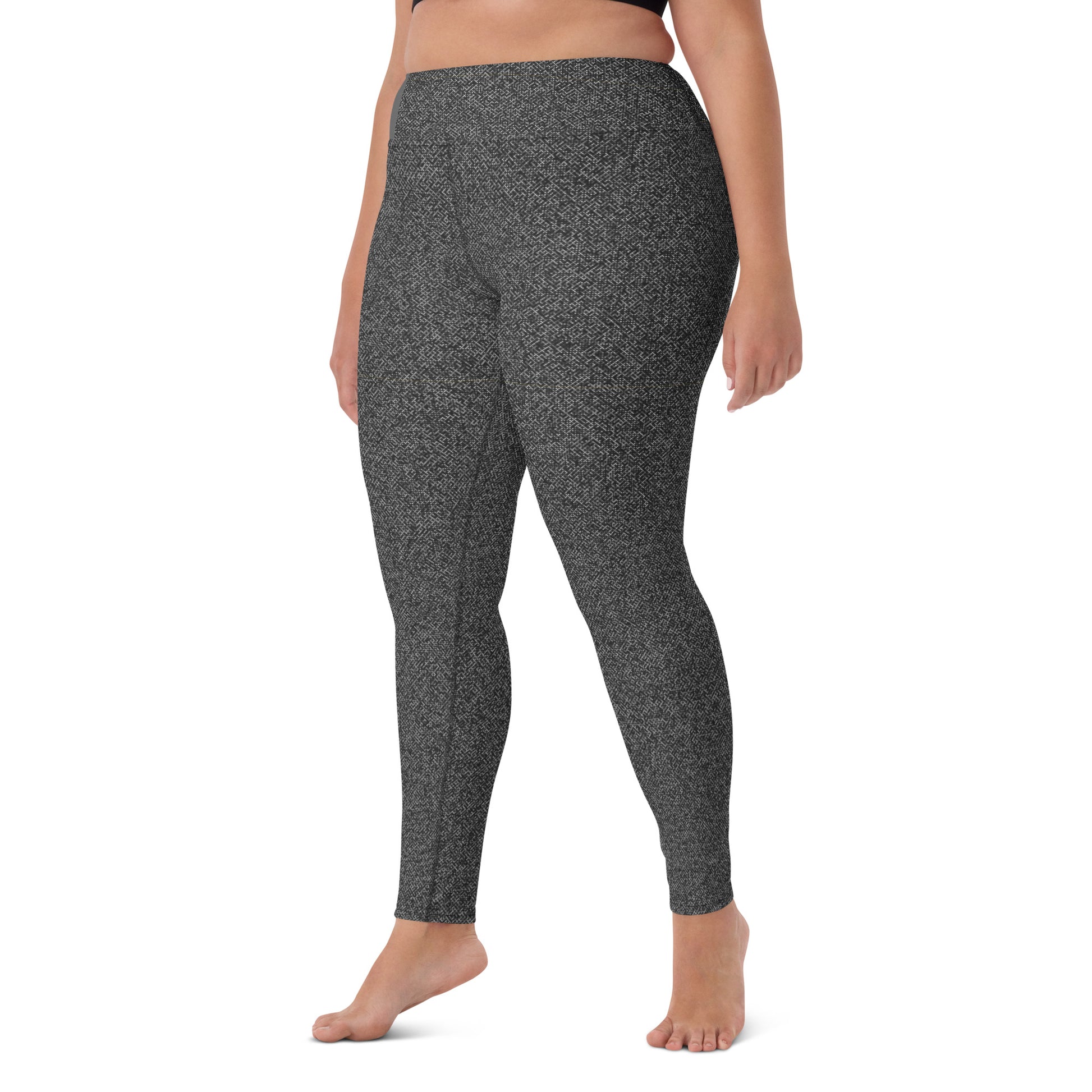 Humble Sportswear women’s long high waist spotted grey activewear leggings