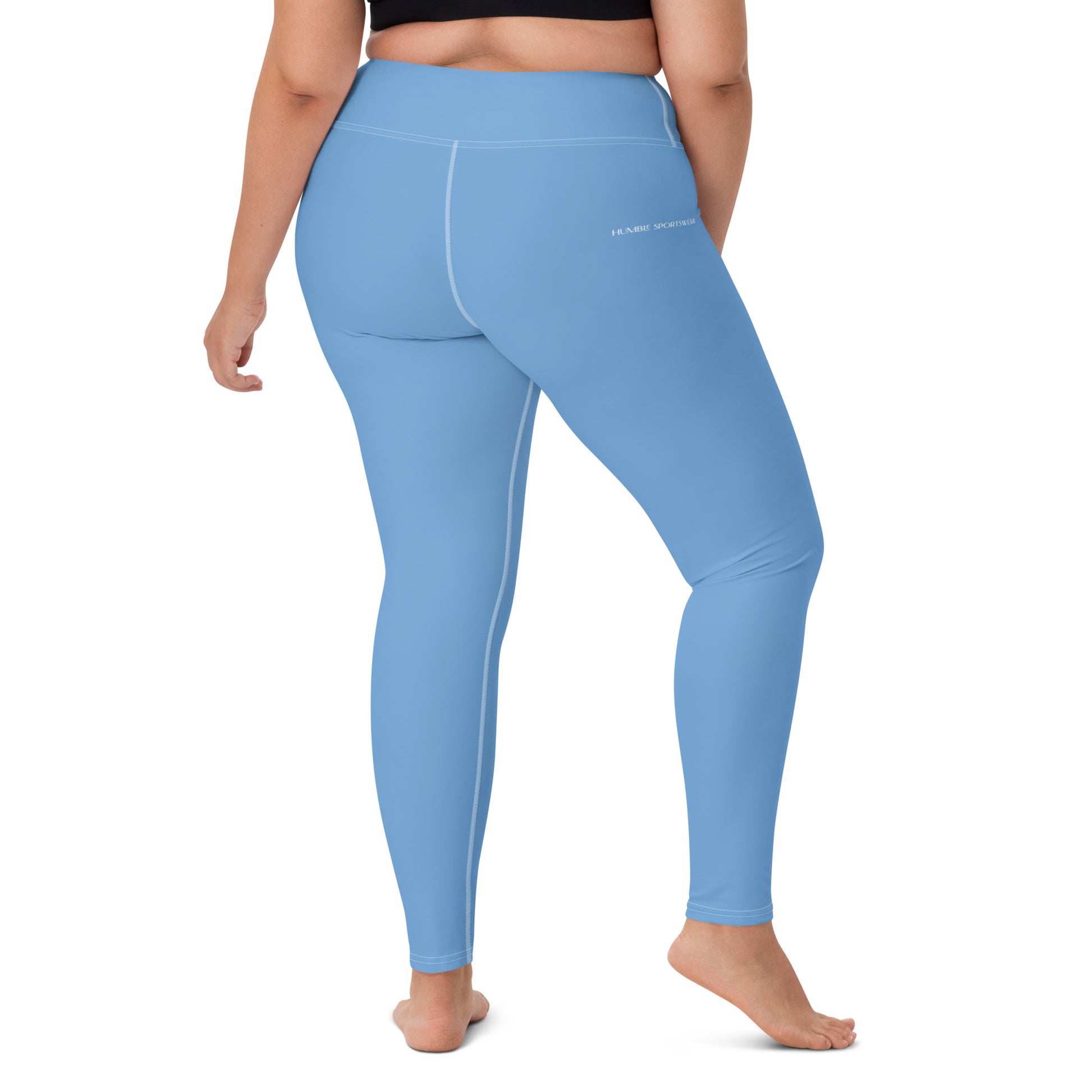 Humble Sportswear women’s light blue color match high waisted long activewear leggings