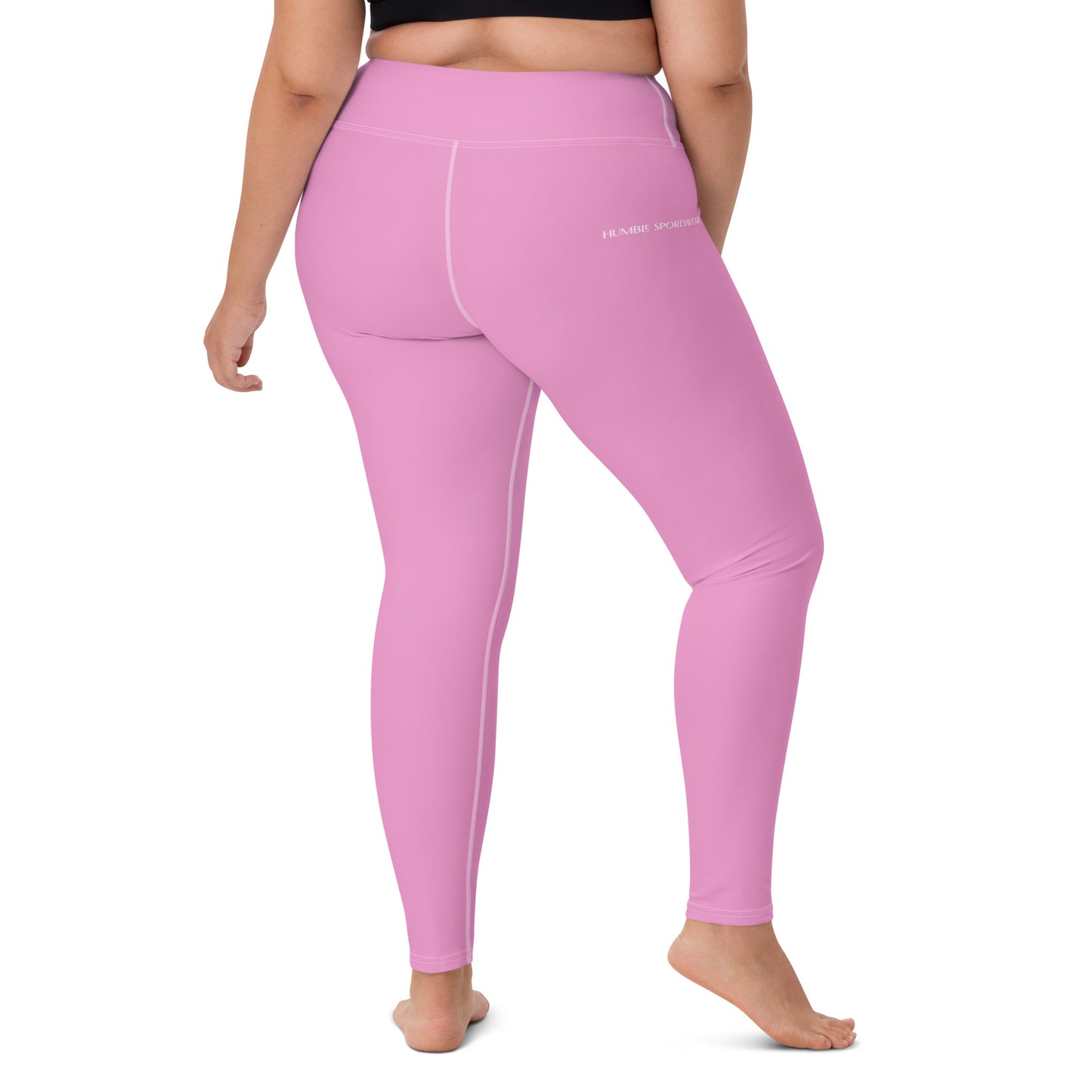 Humble Sportswear women’s pink color match high waist workout leggings long