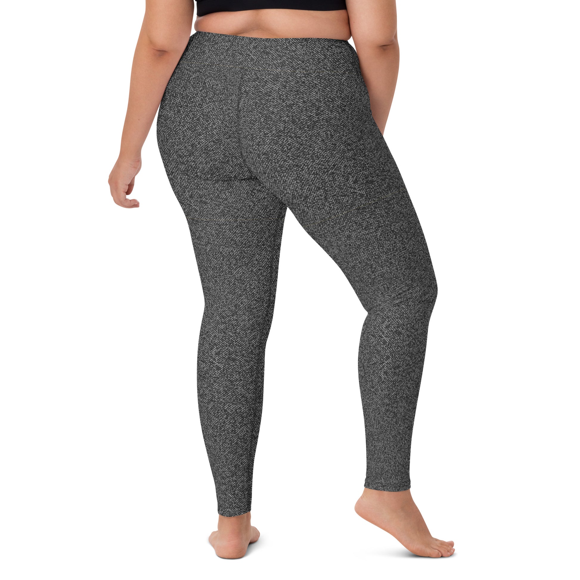 Humble Sportswear women’s long high waist spotted grey activewear leggings