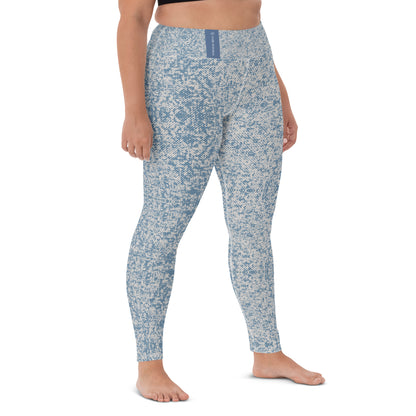 Humble Sportswear women’s high waist all over print long yoga leggings blue