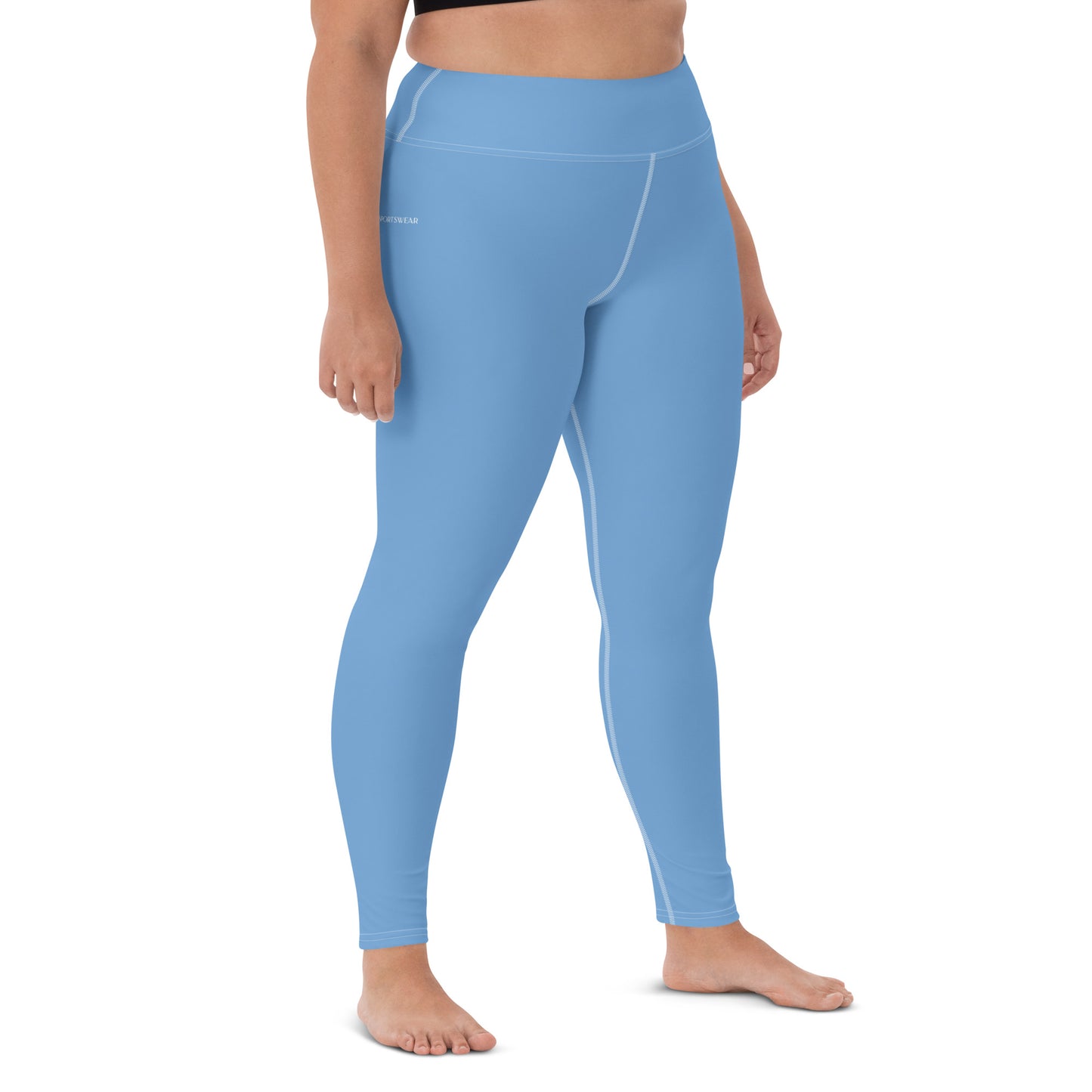 Humble Sportswear women’s light blue color match high waisted long activewear leggings