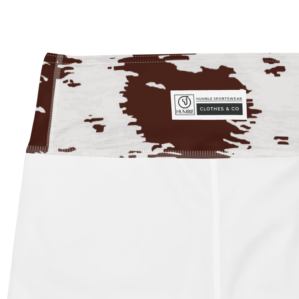 women's capri leggings close-up pattern