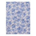 faded blue floral decor blanket 