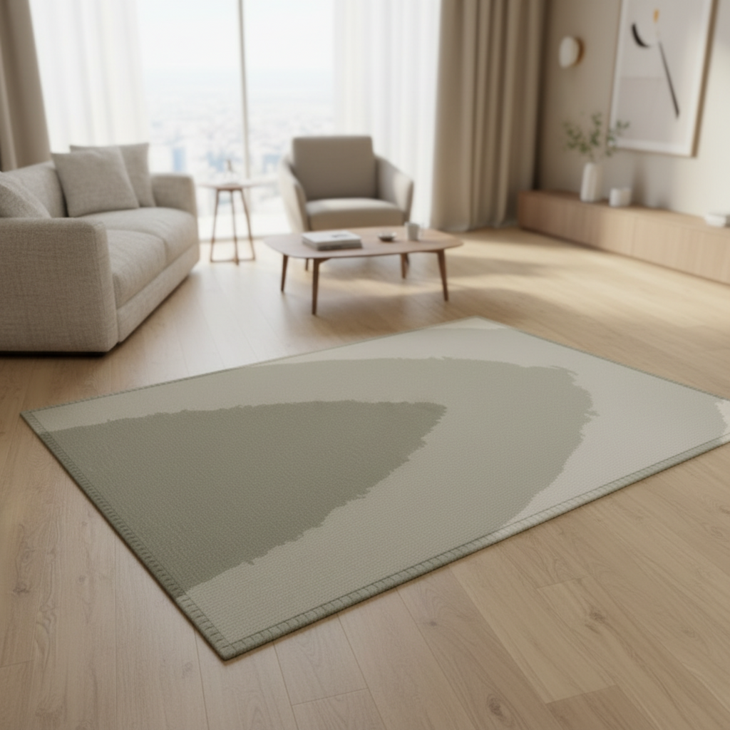 Neutral Abstract Area Rug - Mirfia
