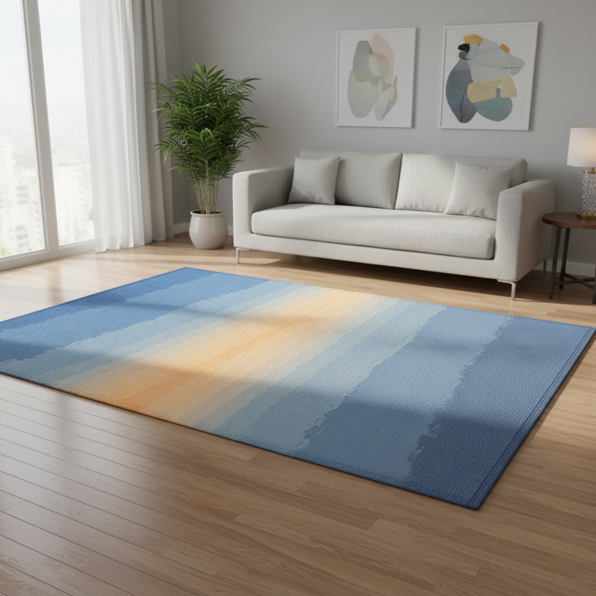 Sunset Abstract Area Rug - Mirfia
