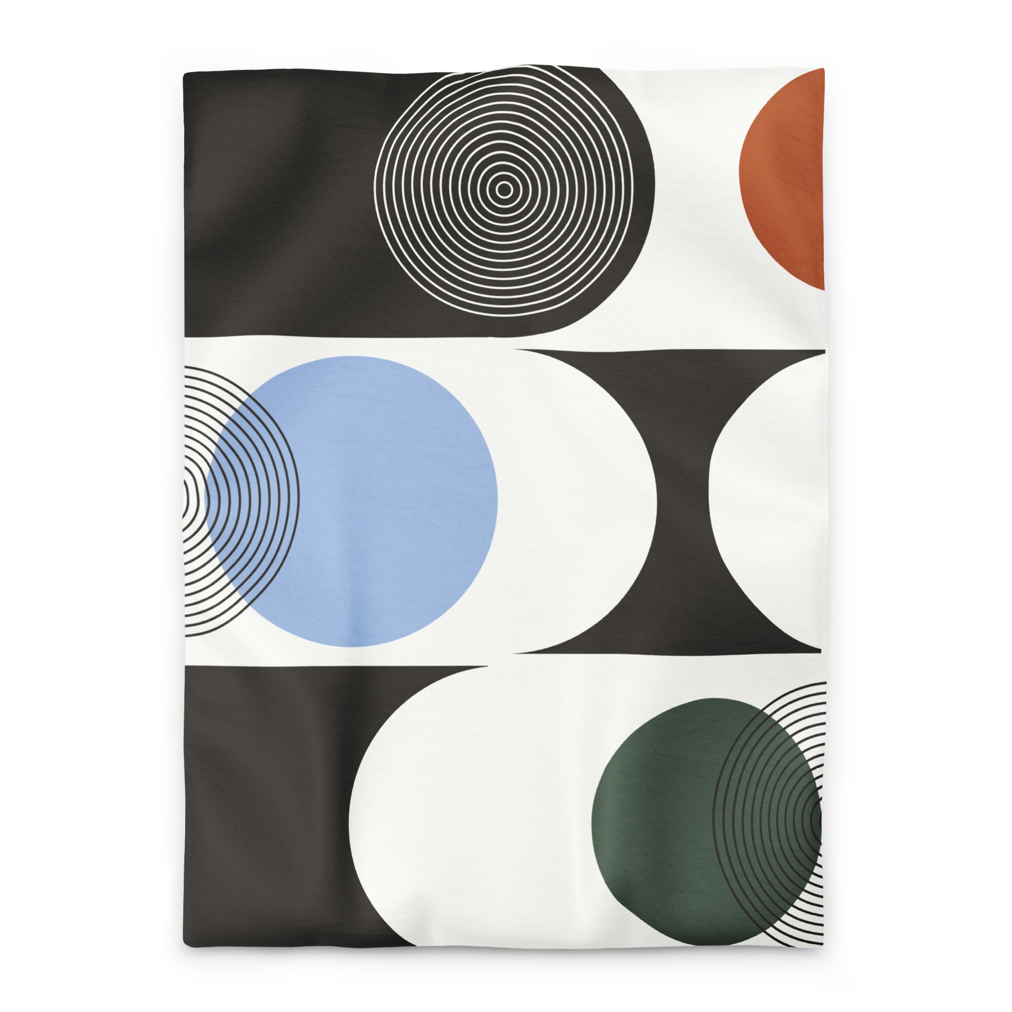 soft-touch microfiber with a neutral geometric pattern