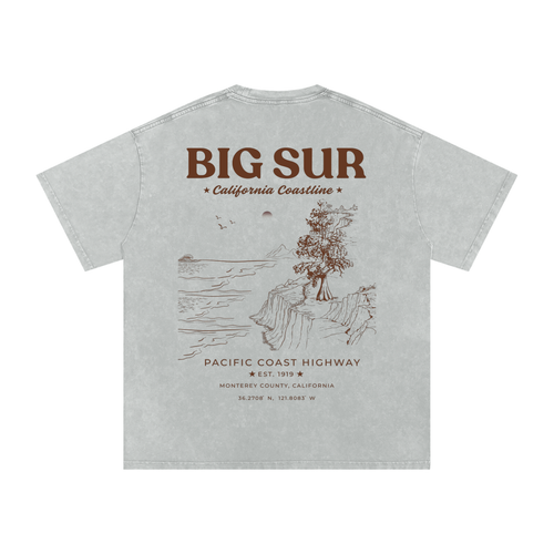 Grey oversized snow washed shirt