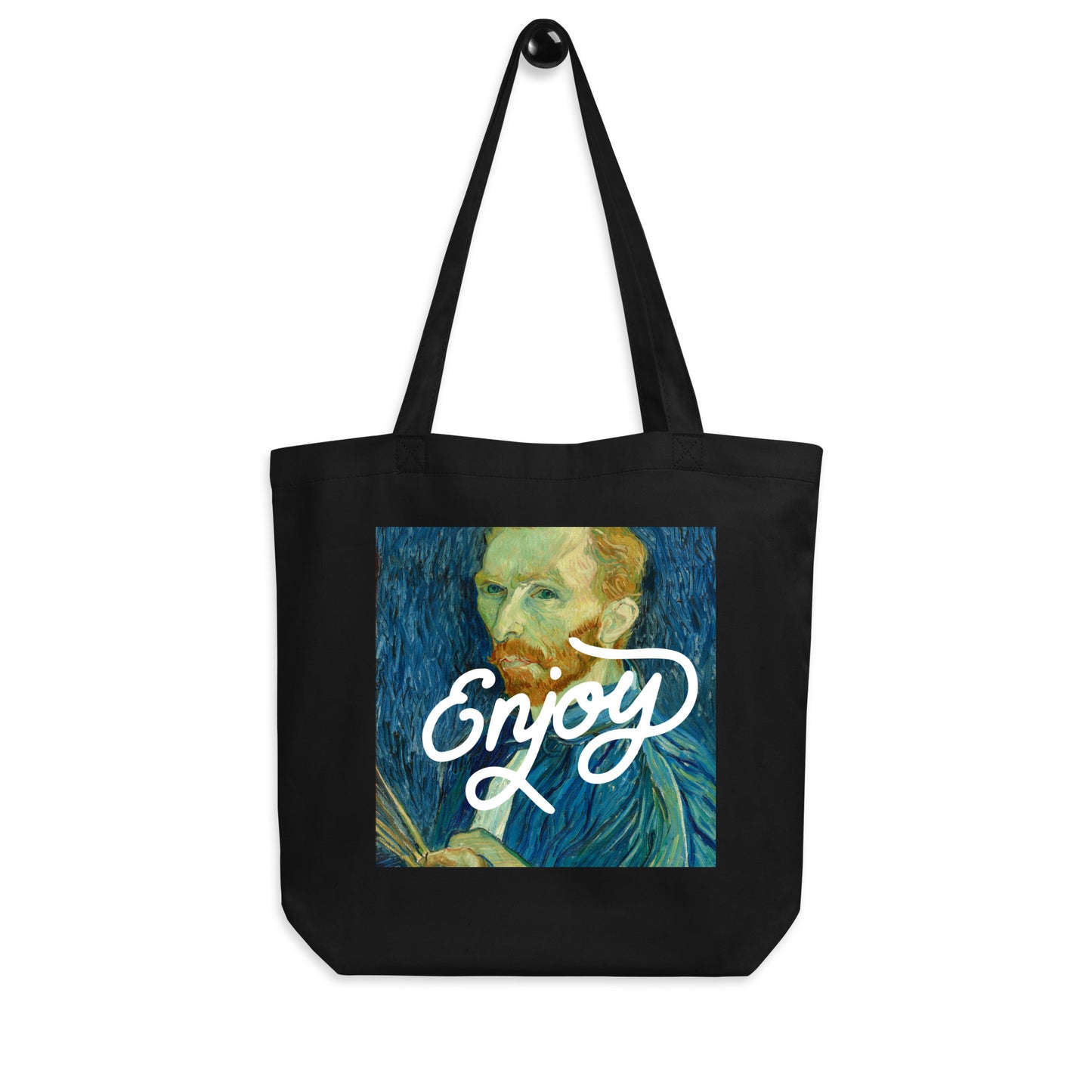 black canvas tote bag van gogh 