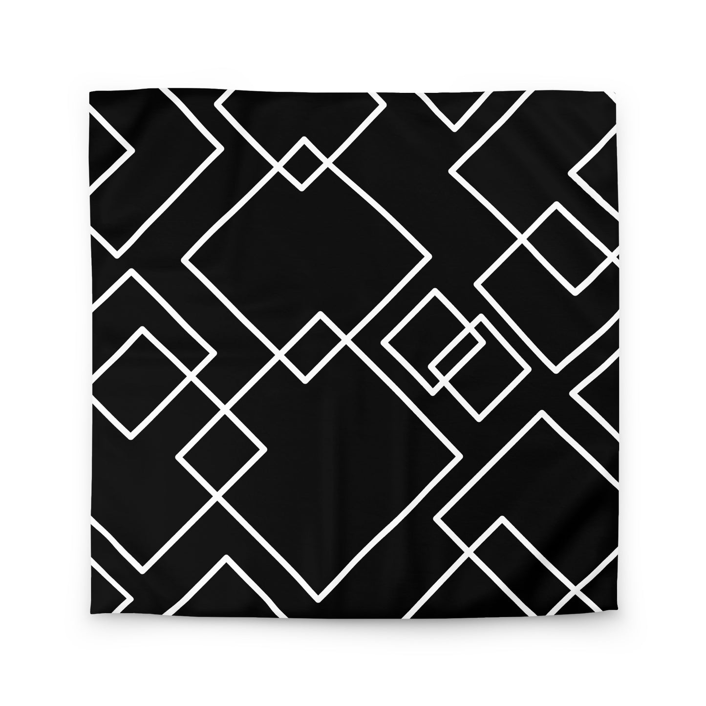 Black Geometric Pattern Duvet Cover - Mirfia