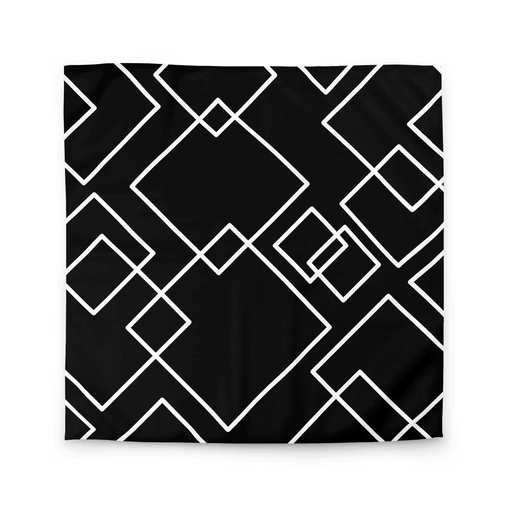 Black Geometric Pattern Duvet Cover - Mirfia