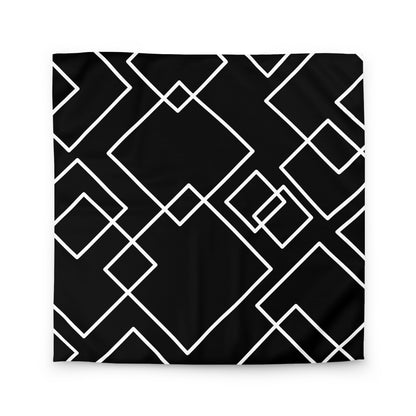 Black Geometric Pattern Duvet Cover - Mirfia