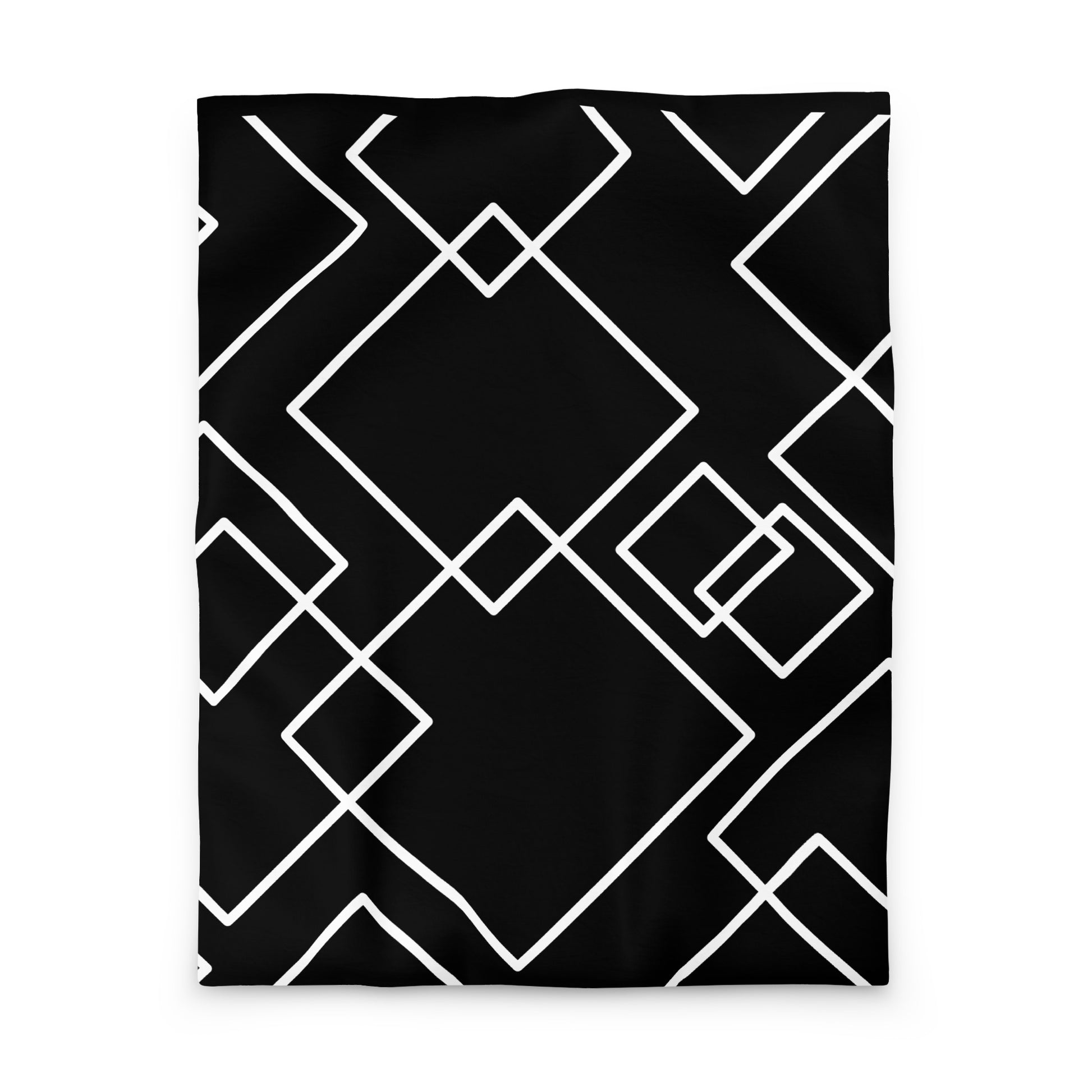 Black Geometric Pattern Duvet Cover - Mirfia