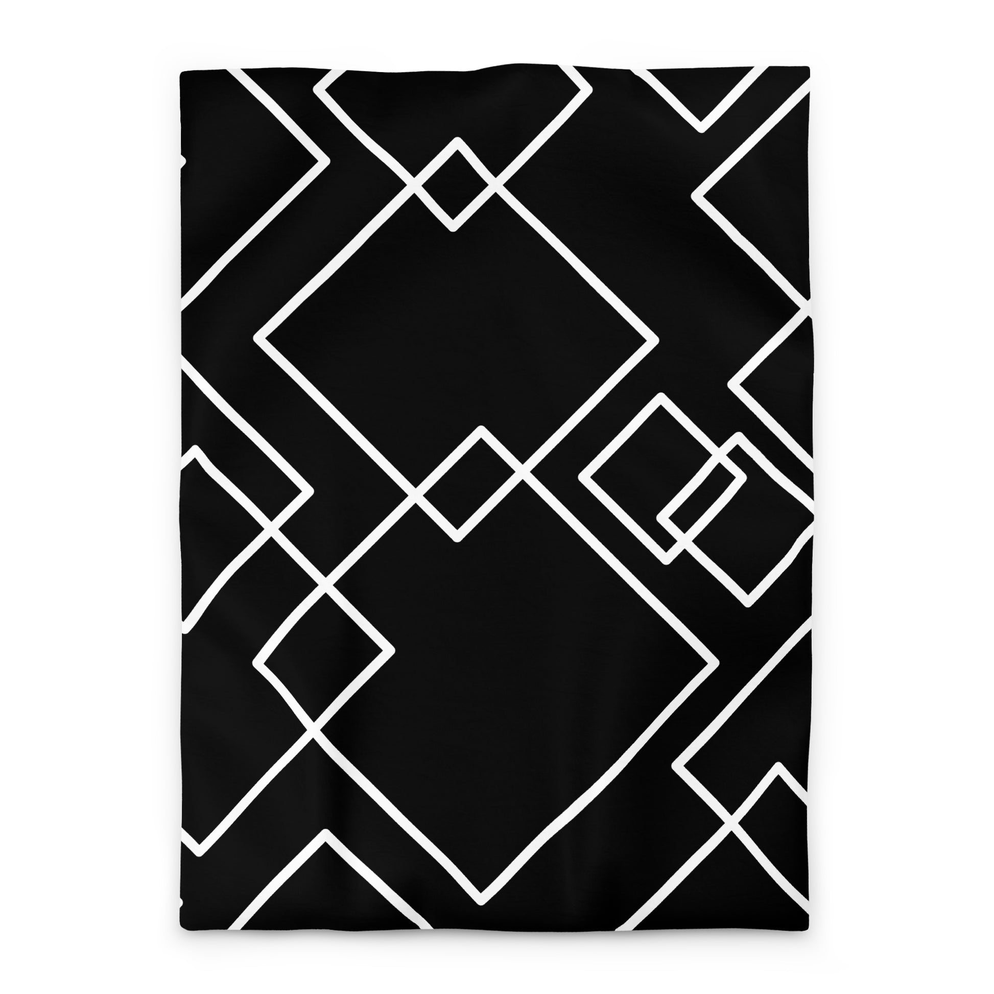 Black Geometric Pattern Duvet Cover - Mirfia