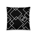 modern decorative throw cushion black pattern