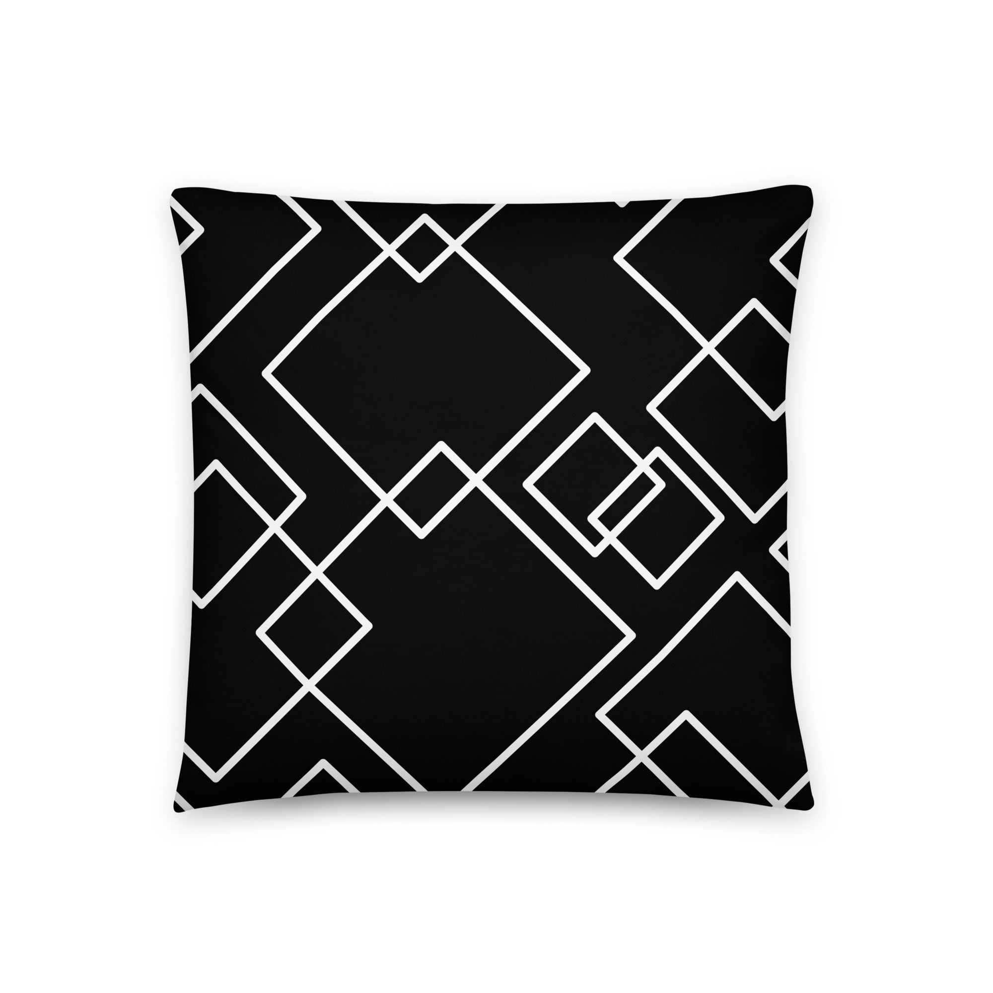 modern decorative throw cushion black pattern
