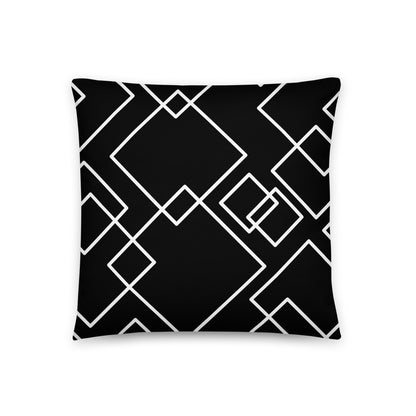 modern decorative throw cushion black pattern