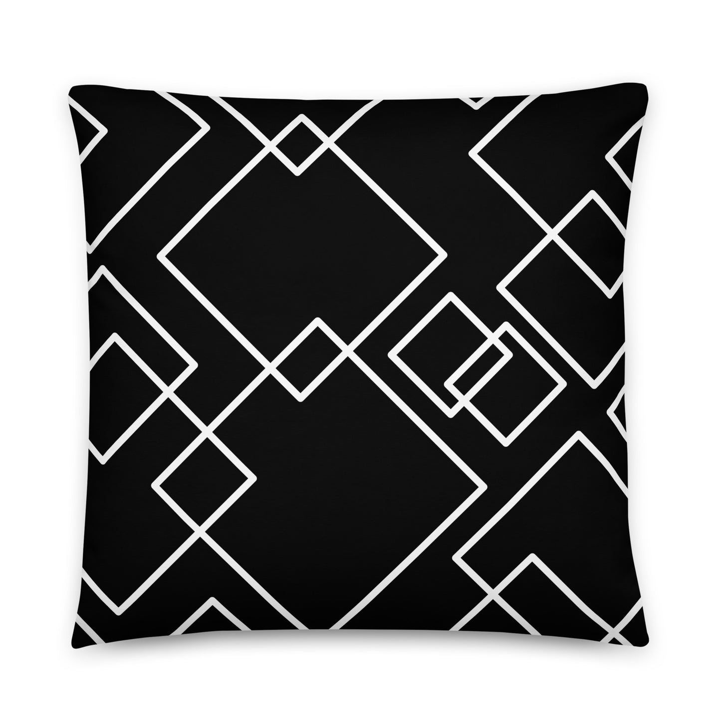 home decor throw pillow black geometric 