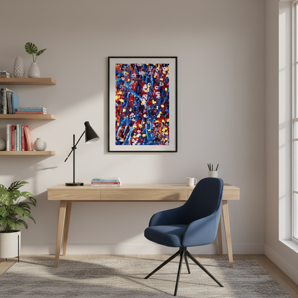 botanical abstract wall art print 