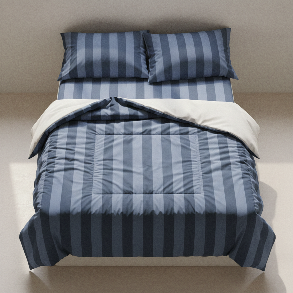 blue striped Comforter - Mirfia