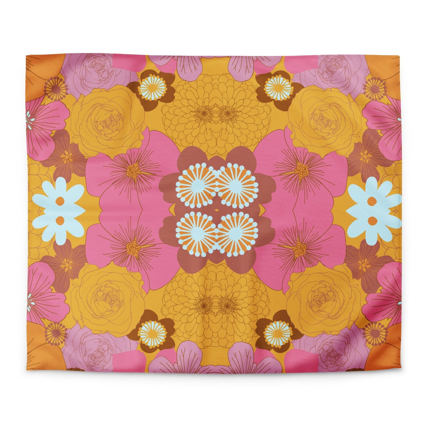 Boho Floral Print Duvet Cover - Mirfia