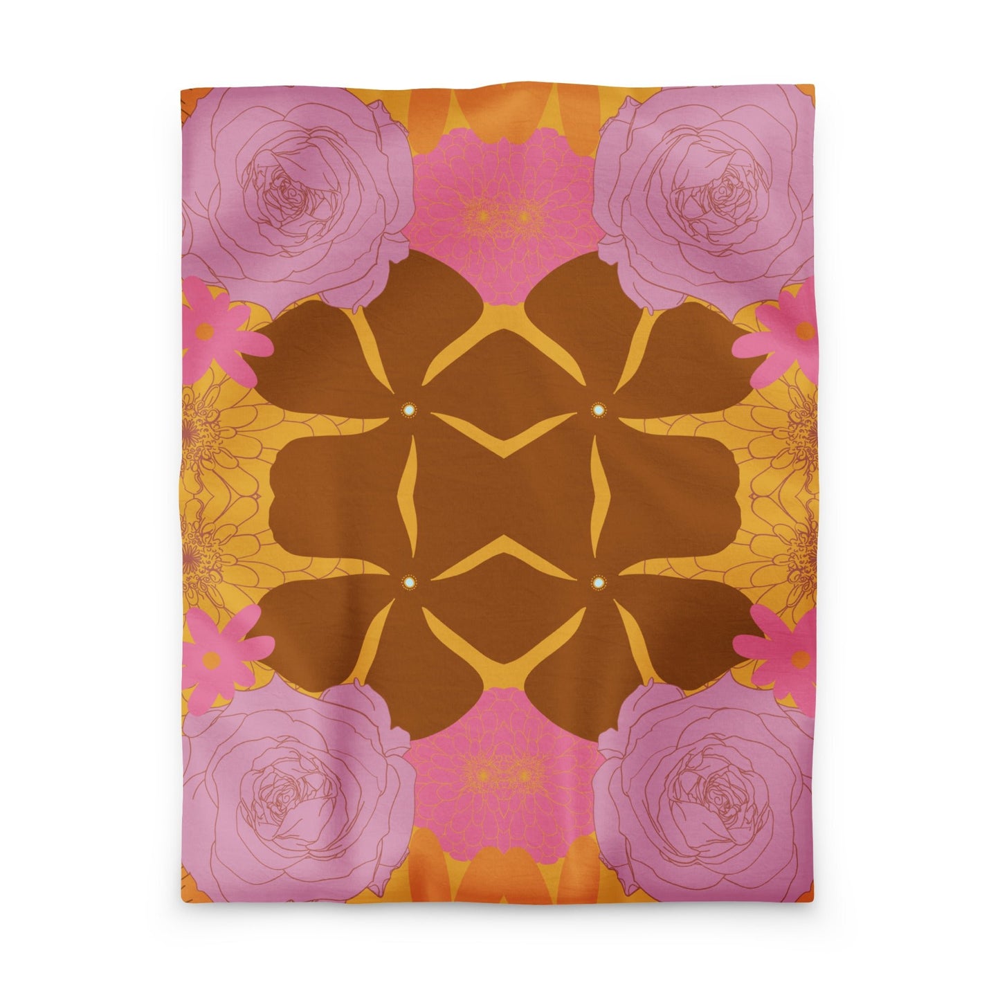 Boho Floral Print Duvet Cover - Mirfia