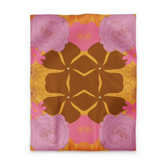 Boho Floral Print Duvet Cover - Mirfia