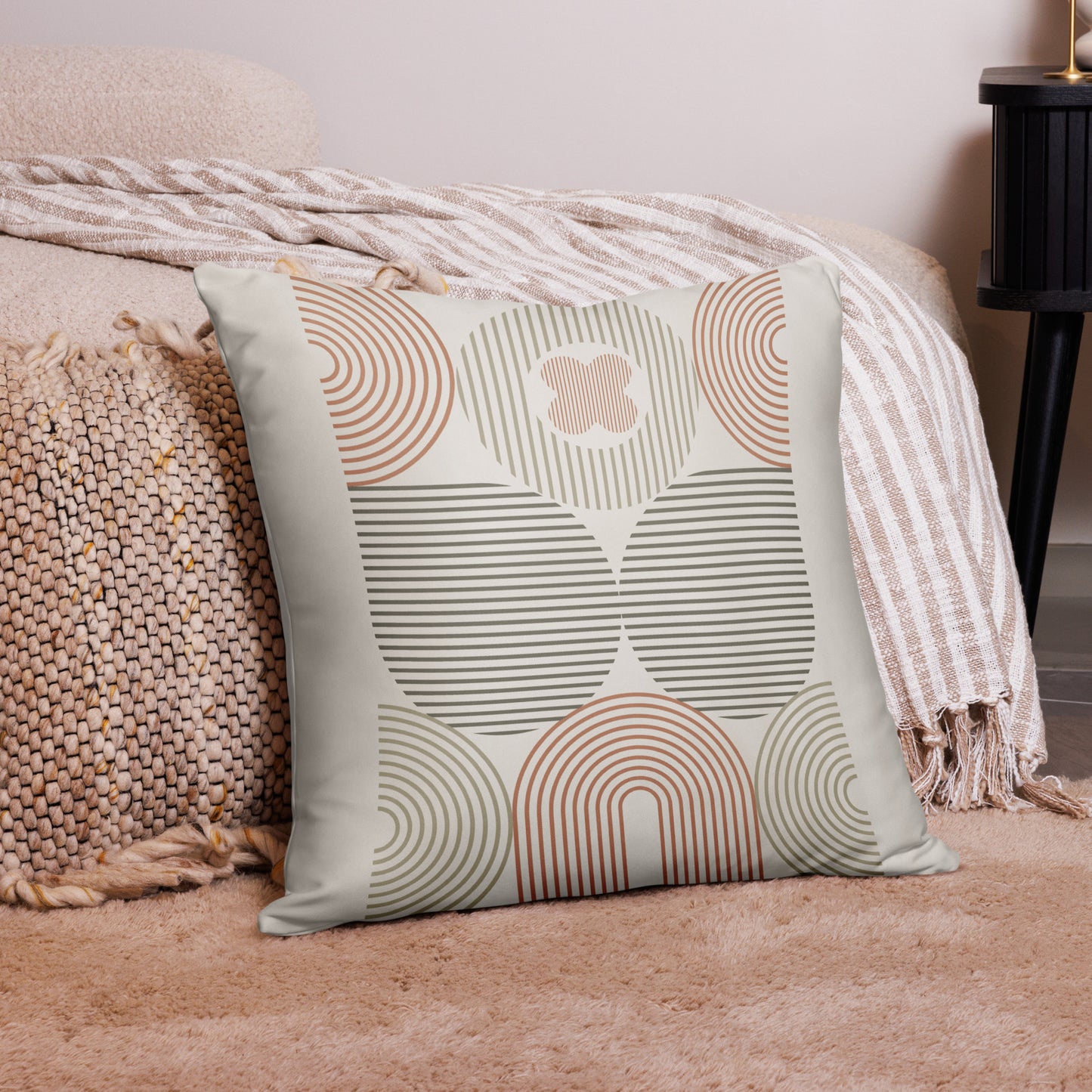 Boho Geometric Print Throw Pillow - Mirfia