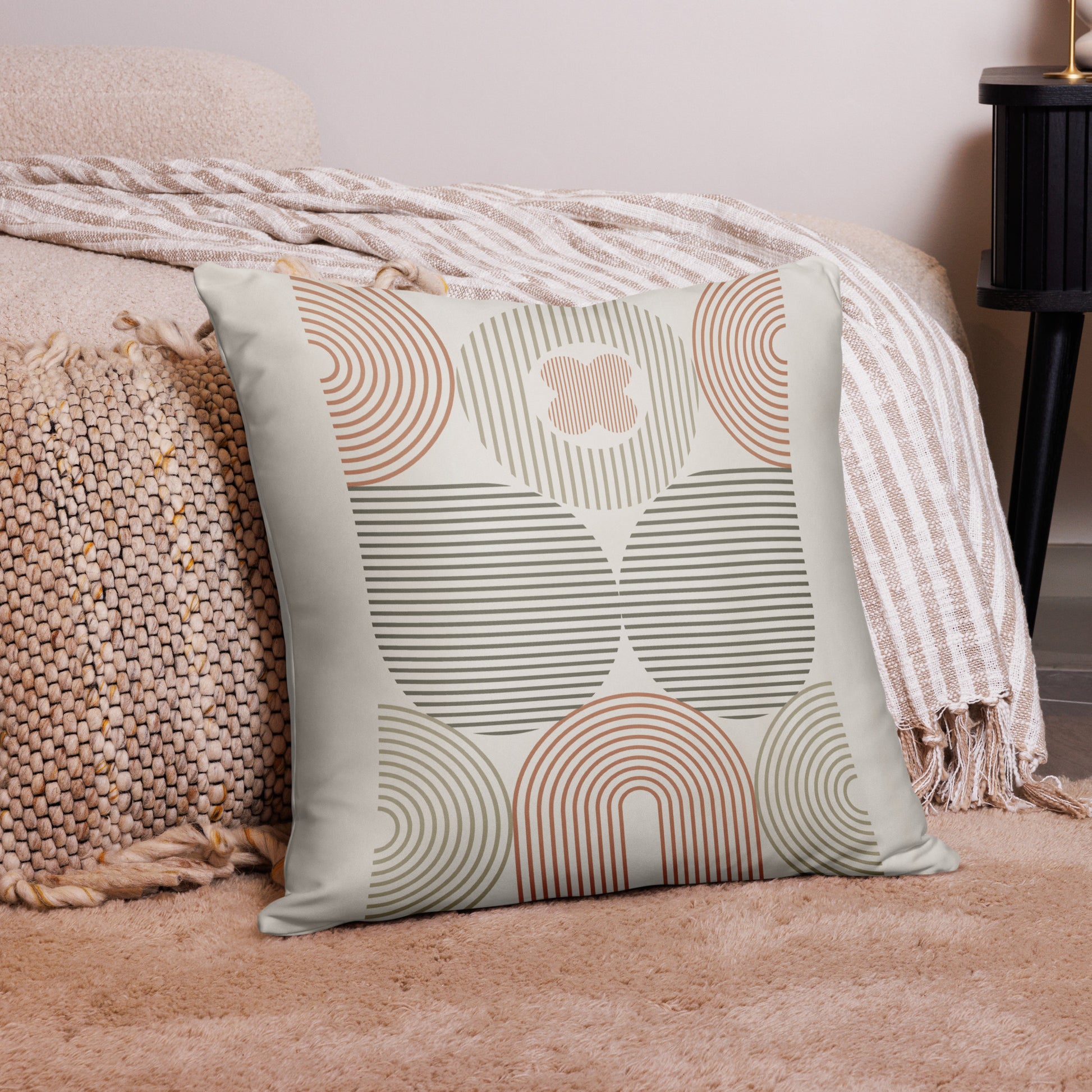 Boho Geometric Print Throw Pillow - Mirfia