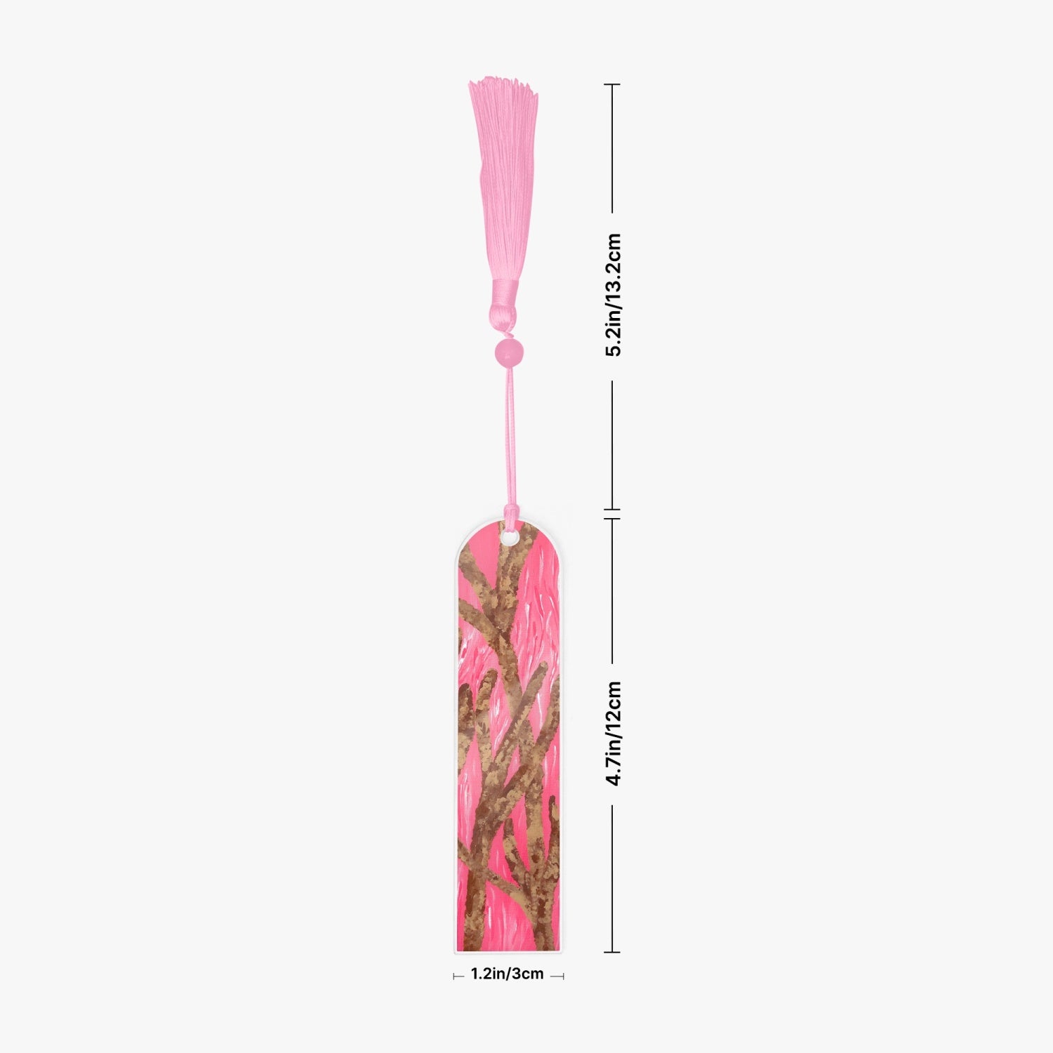 bookmarks with tassels pink